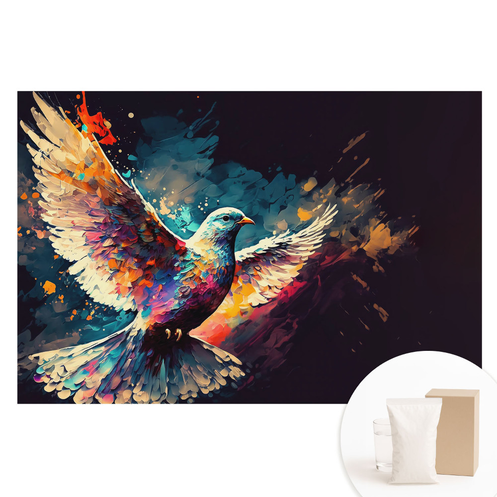 Papier peint intissé Un oiseau coloré et dynamique en vol