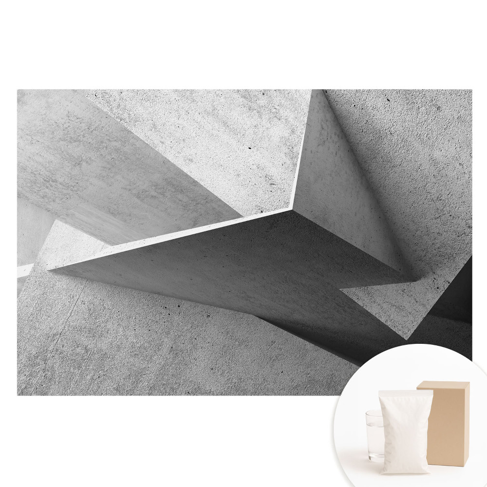 Papier peint photo sur tissu non tissé Des formes spatiales brutes dans un style minimaliste