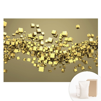 Papier peint photo sur tissu non tissé Cubes jaunes dynamiques