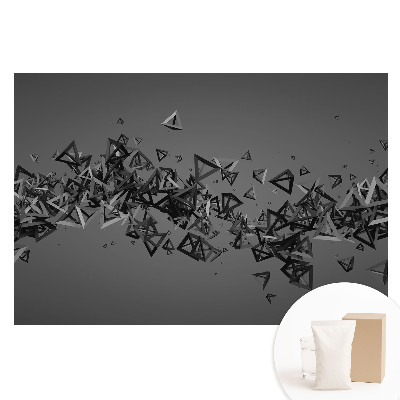 Papier peint panoramique intissé motif triangles 3D chaotiques