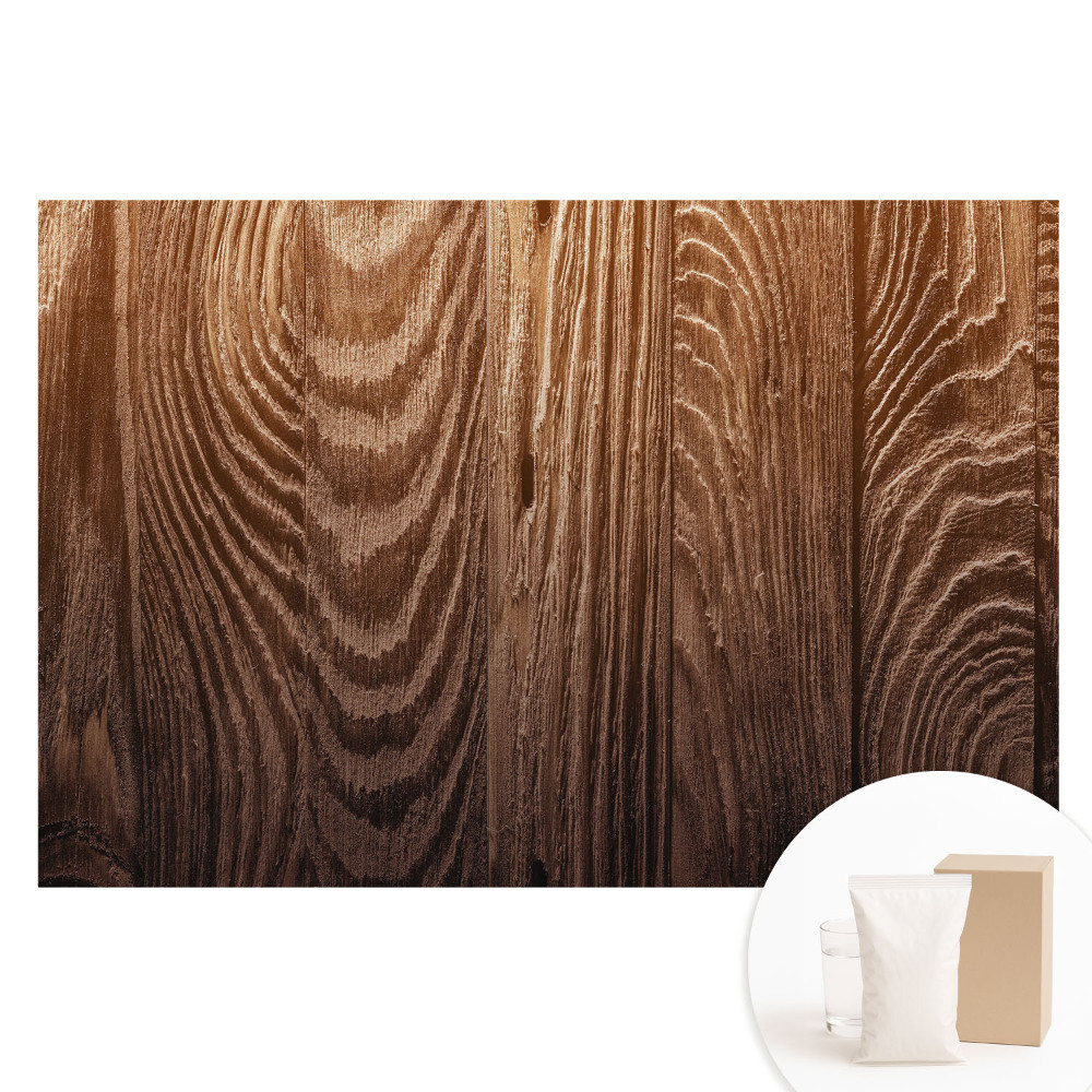 Papier peint intissé motif planches en bois rustique