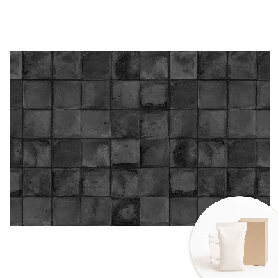 Papier peint photo imprimé sur tissu non tissé Carreaux rectangulaires gris à motif géométrique