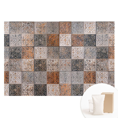 Papier peint panoramique intissé Motif carreaux classiques ornés