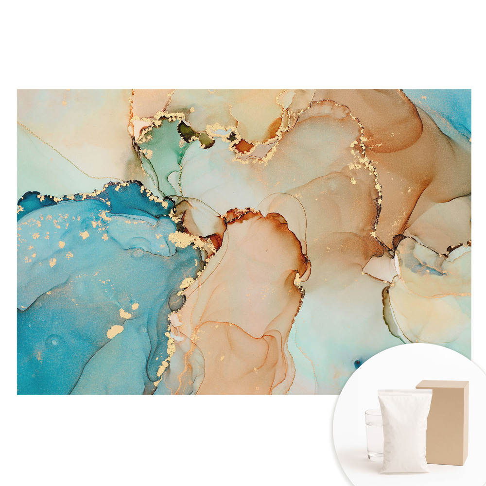 Papier peint photo sur tissu non tissé Composition harmonieuse de couleurs abstraites