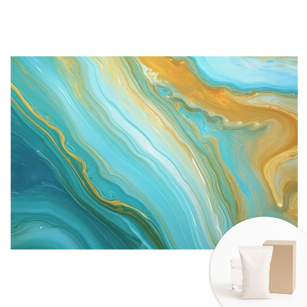 Papier peint photographique sur tissu non tissé Vagues de couleurs dans un style abstrait