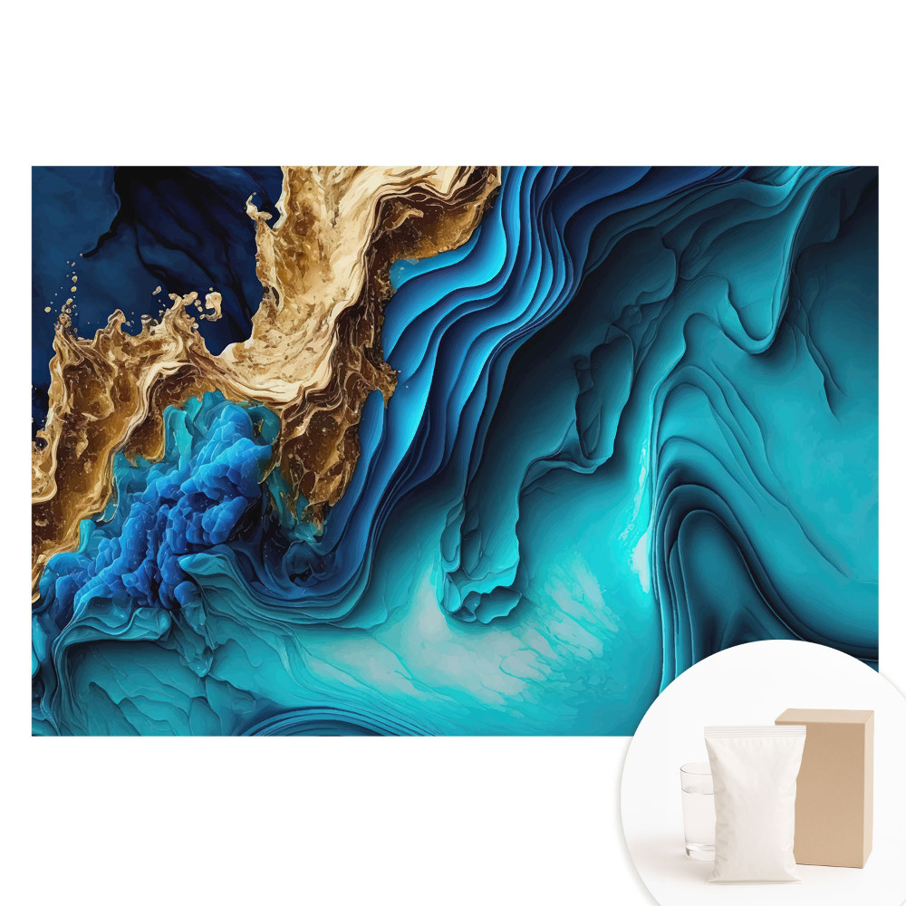 Papier peint photographique intissé Ondulations intenses de couleurs contrastées