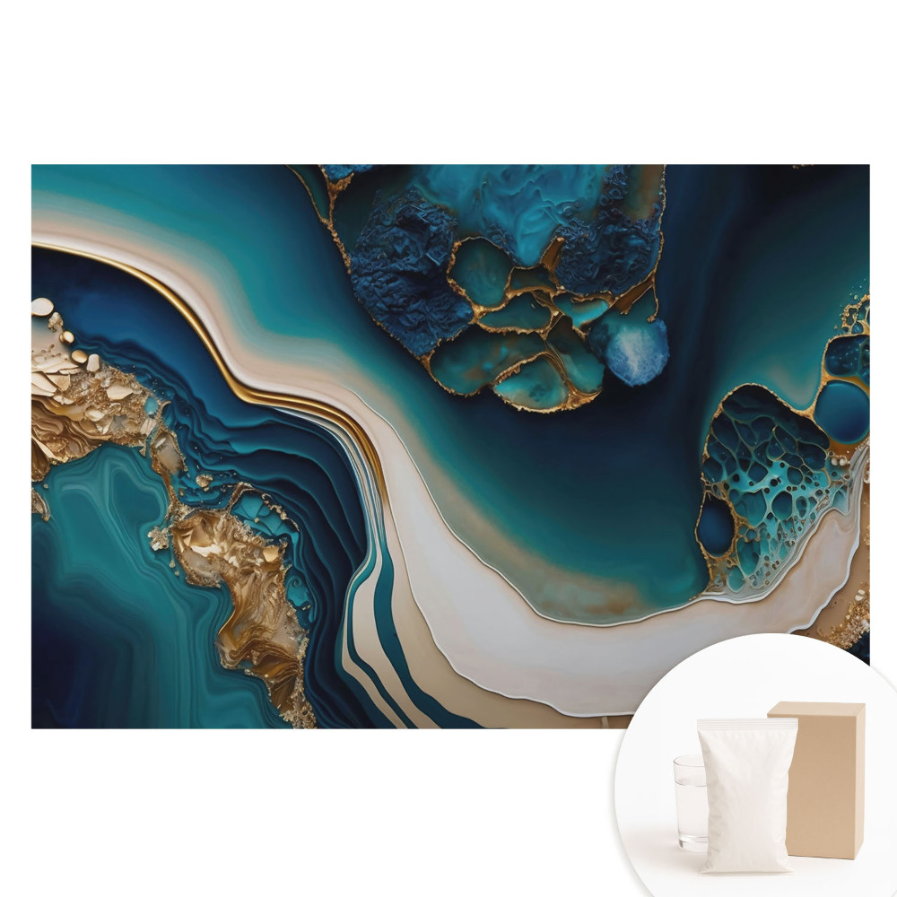 Papier peint photo imprimé sur tissu non tissé Vagues de couleurs, élégance abstraite, harmonie