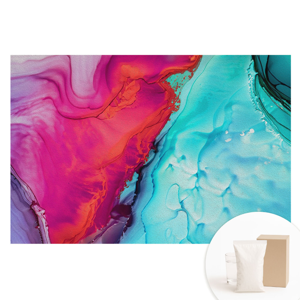 Papier peint photographique sur tissu non tissé abstraction d'énergie colorée