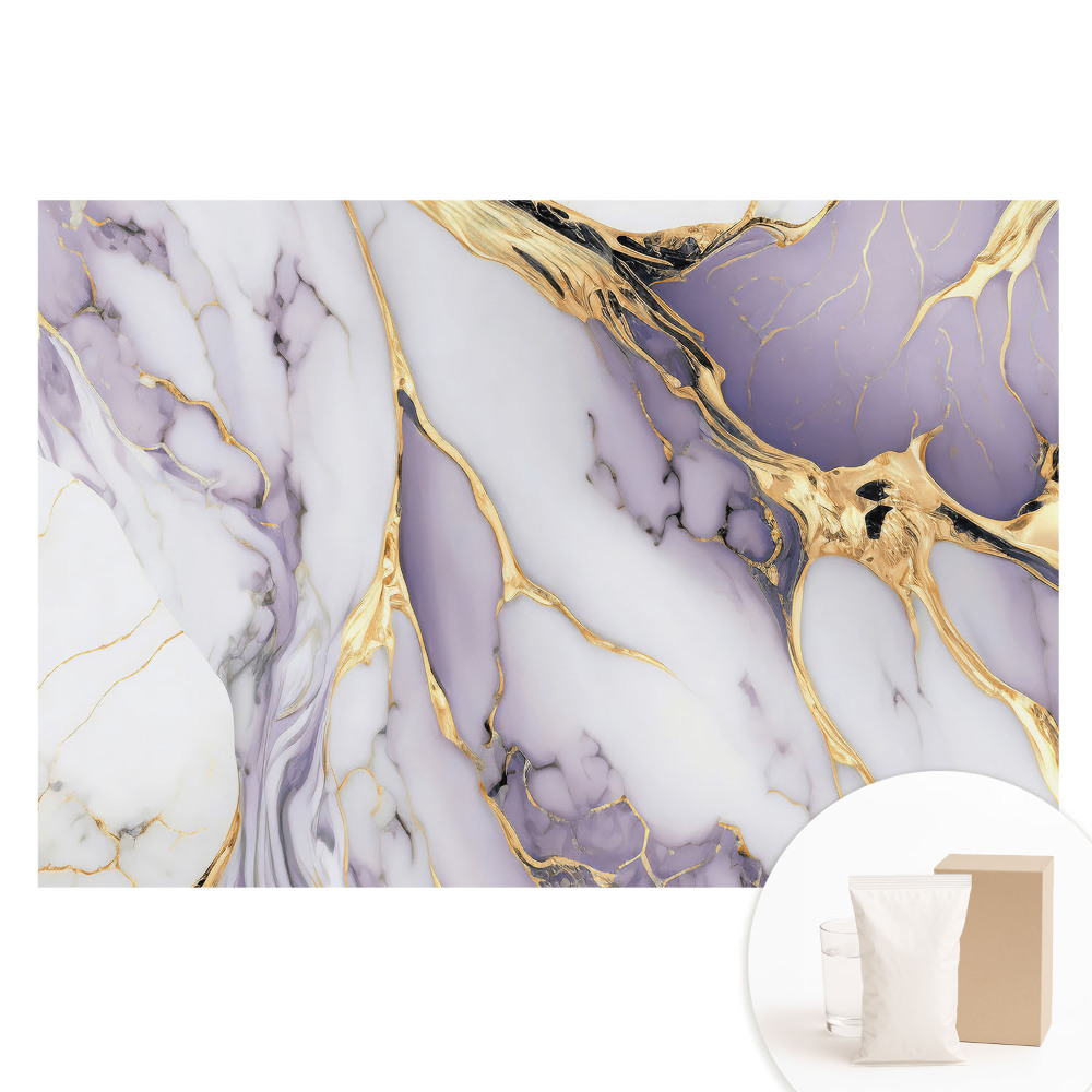 Papier peint intissé imprimé vagues de marbre abstraites