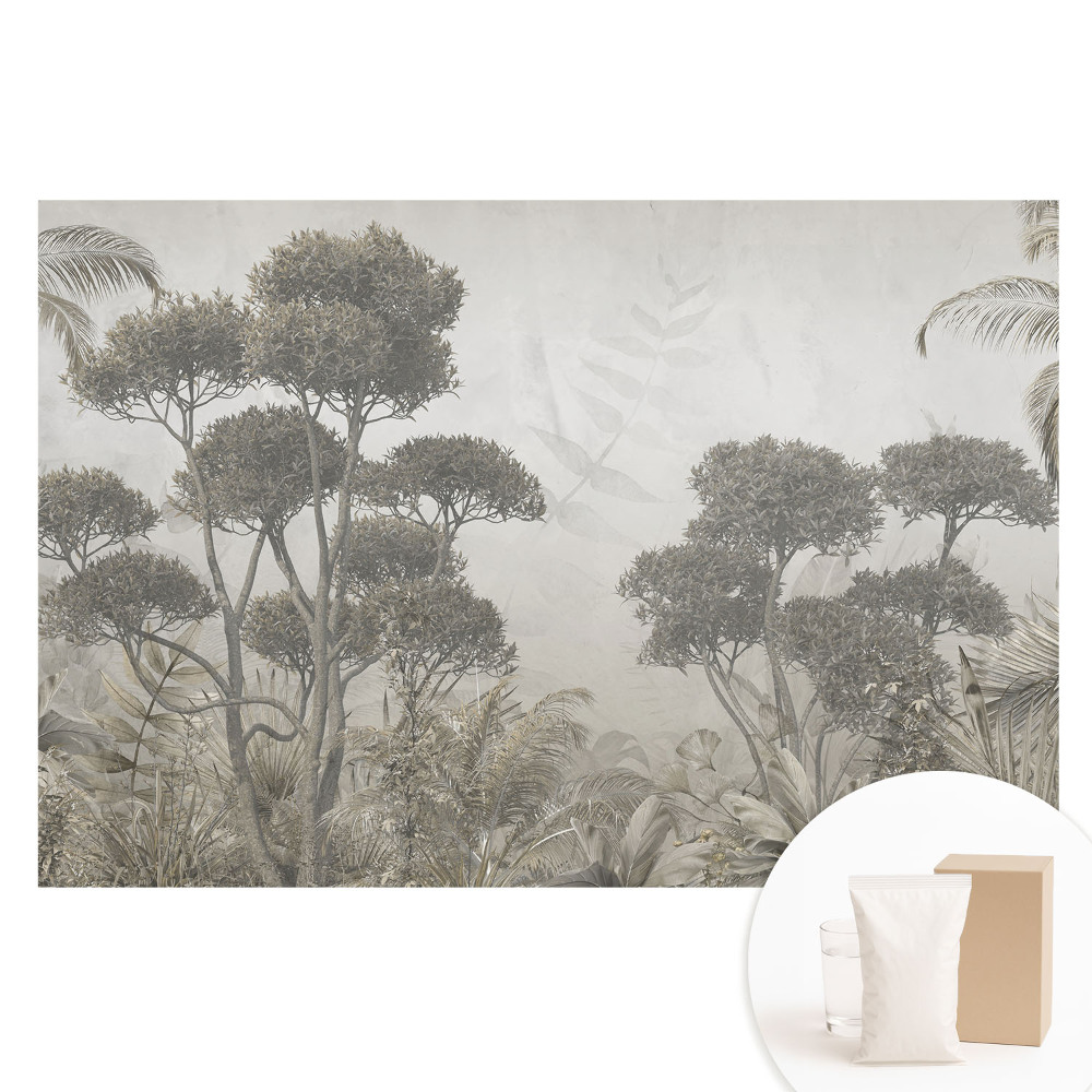 Papier peint intissé Forêt exotique, harmonie rustique de la nature