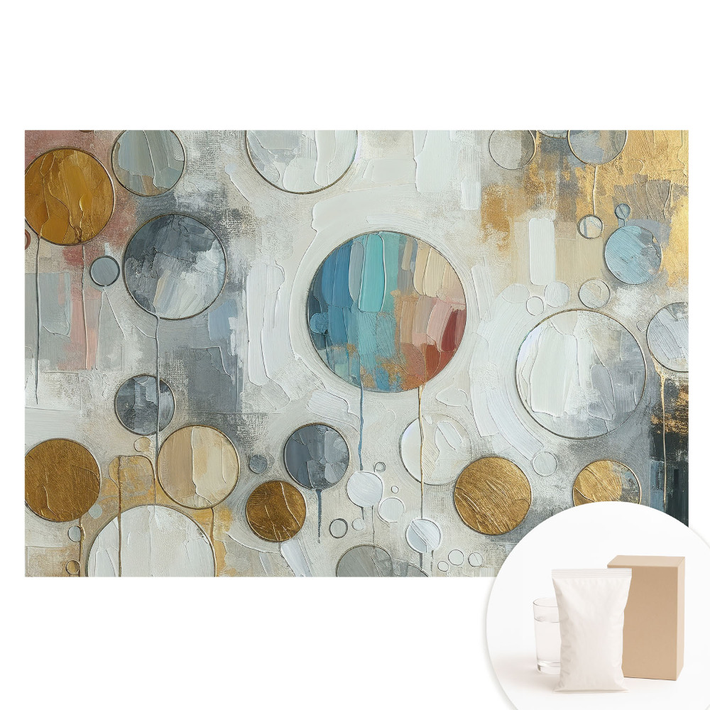 Papier peint photo grand format pour le mur cercles abstraits colorés