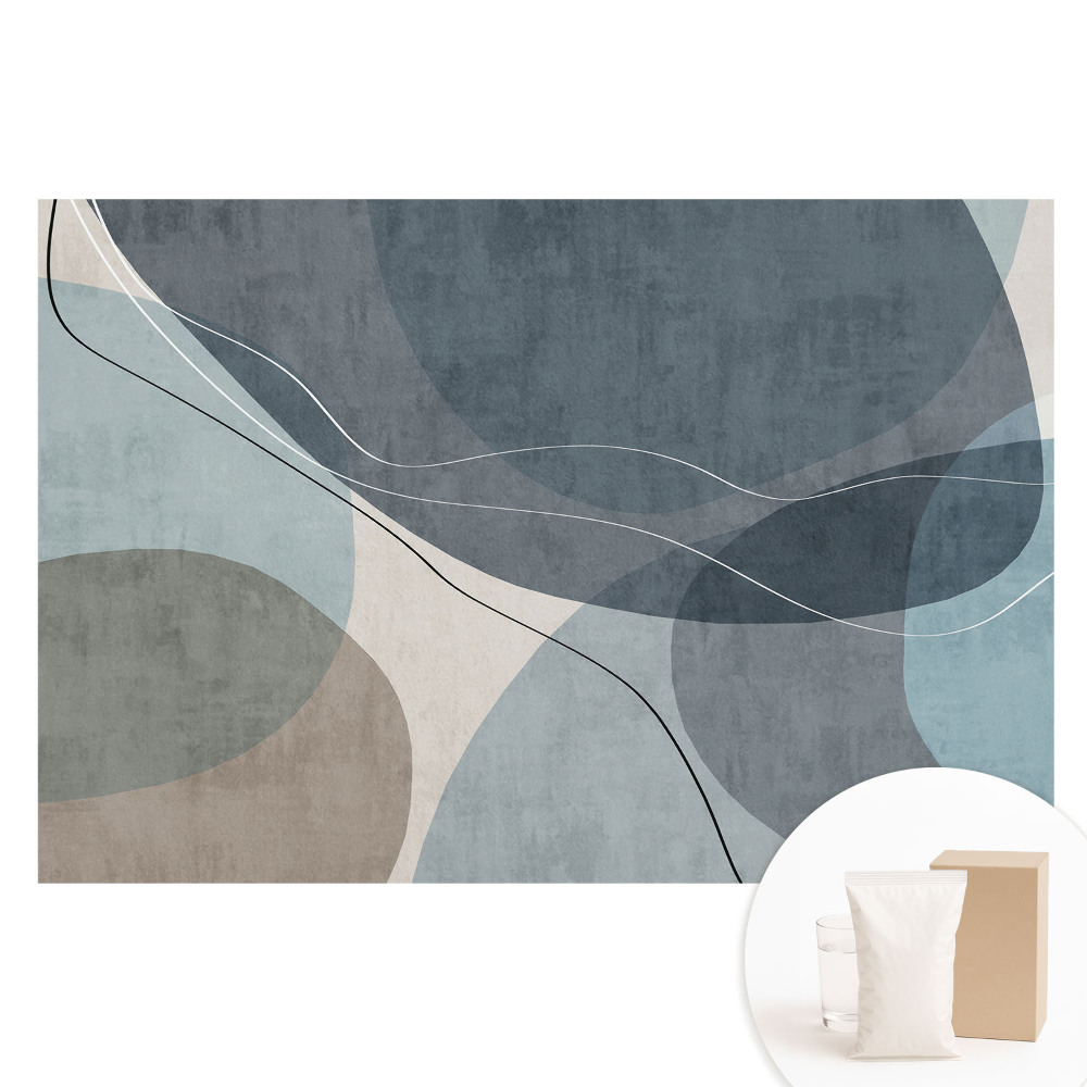 Papier peint intissé à motifs géométriques abstraits atmosphère apaisante