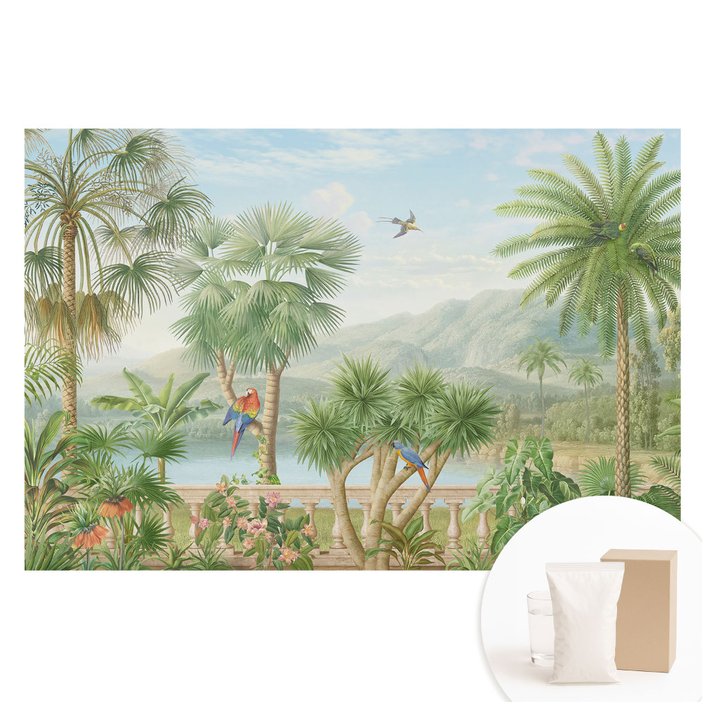 Papier peint intissé Vue tropicale d'une oasis de nature