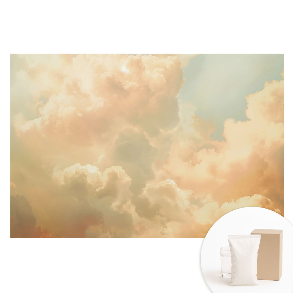 Papier peint photo grand format pour le mur nuages ​​pastel rêves paix