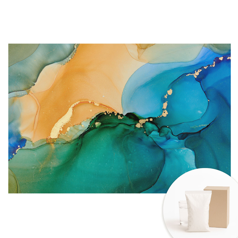 Papier peint photo grand format transitions de couleurs et formes abstraites