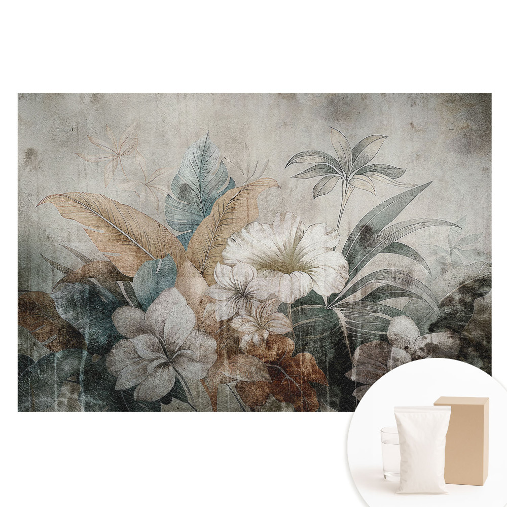 Papier peint photographique sur tissu non tissé arrangement floral rustique de rêve