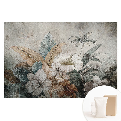Papier peint panoramique intissé arrangement floral rustique