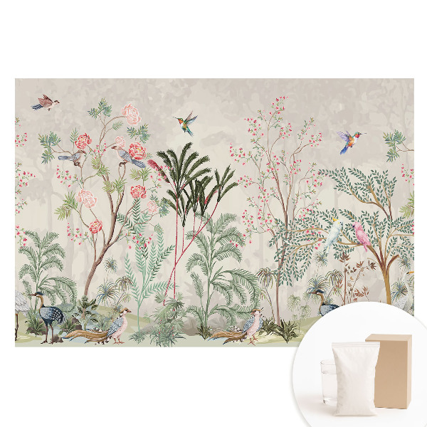 Papier peint photo sur tissu non tissé jardin exotique, romantisme classique