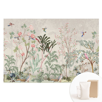 Papier peint photo intissé jardin exotique au charme romantique classique