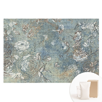 Papier peint intissé à motif floral rustique