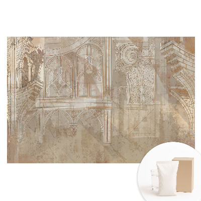 Papier peint intissé motifs de détails architecturaux dans une composition classique
