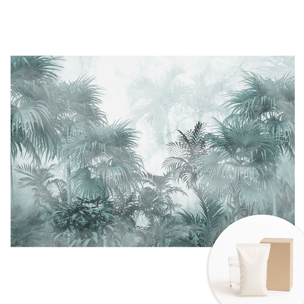 Papier peint photo sur tissu non tissé forêt tropicale de nuages