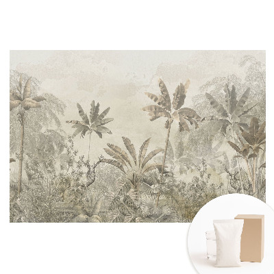 Papier peint photo imprimé sur tissu non tissé Palmiers exotiques aux teintes chaudes