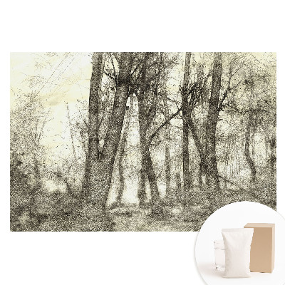 Papier peint photographique intissé Le paysage atmosphérique de la forêt