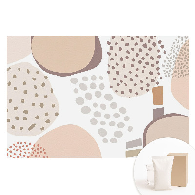 Papier peint intissé à motif de pois beiges abstraits
