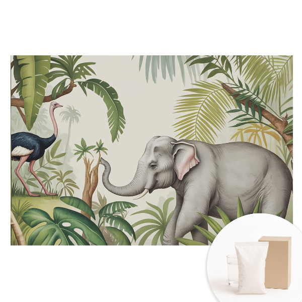 Papier peint intissé imprimé L'exotisme de la nature dans un style classique