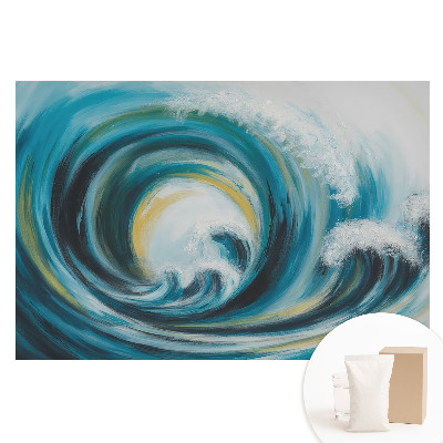 Papier peint photographique sur tissu non tissé abstraction dynamique des ondes