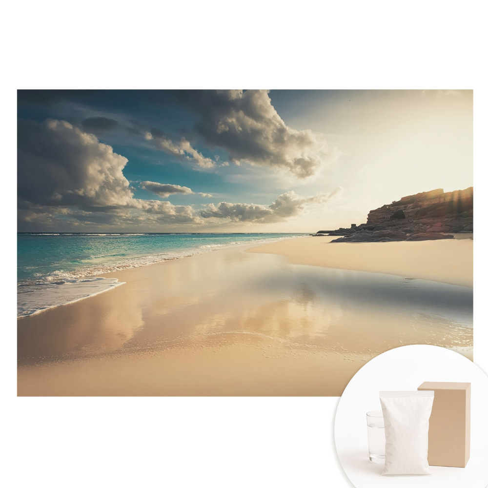 Papier peint intissé Plage et océan au coucher du soleil