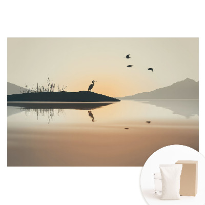 Papier peint intissé imprimé Une matinée paisible au bord du lac