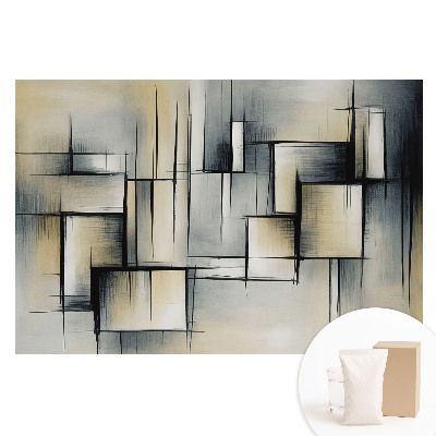 Papier peint photo imprimé sur tissu non tissé Géométrie moderne dans des tons de gris