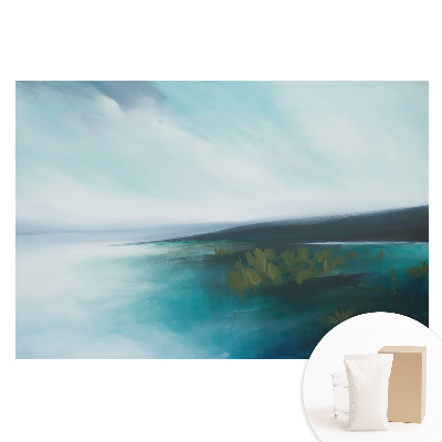 Papier peint photographique intissé paysage bleu abstrait