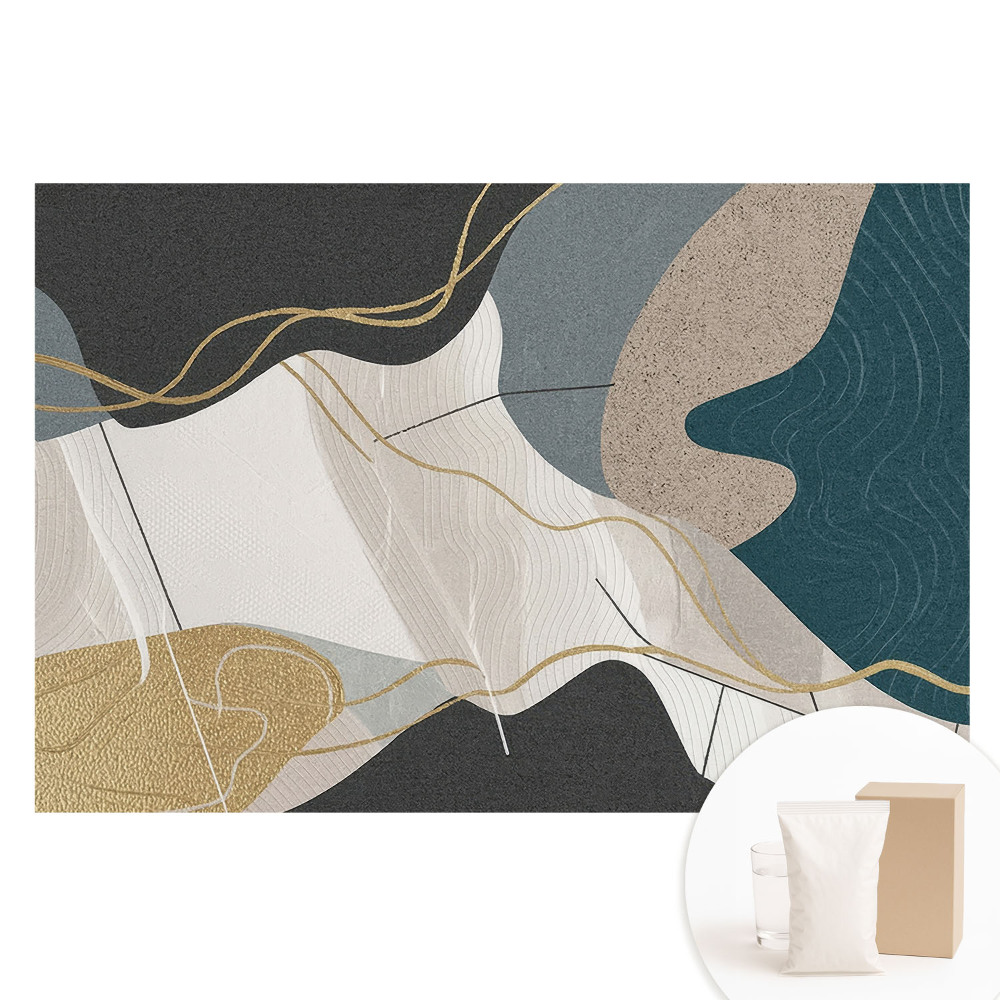 Papier peint photographique intissé Motif géométrique abstrait aux couleurs atténuées