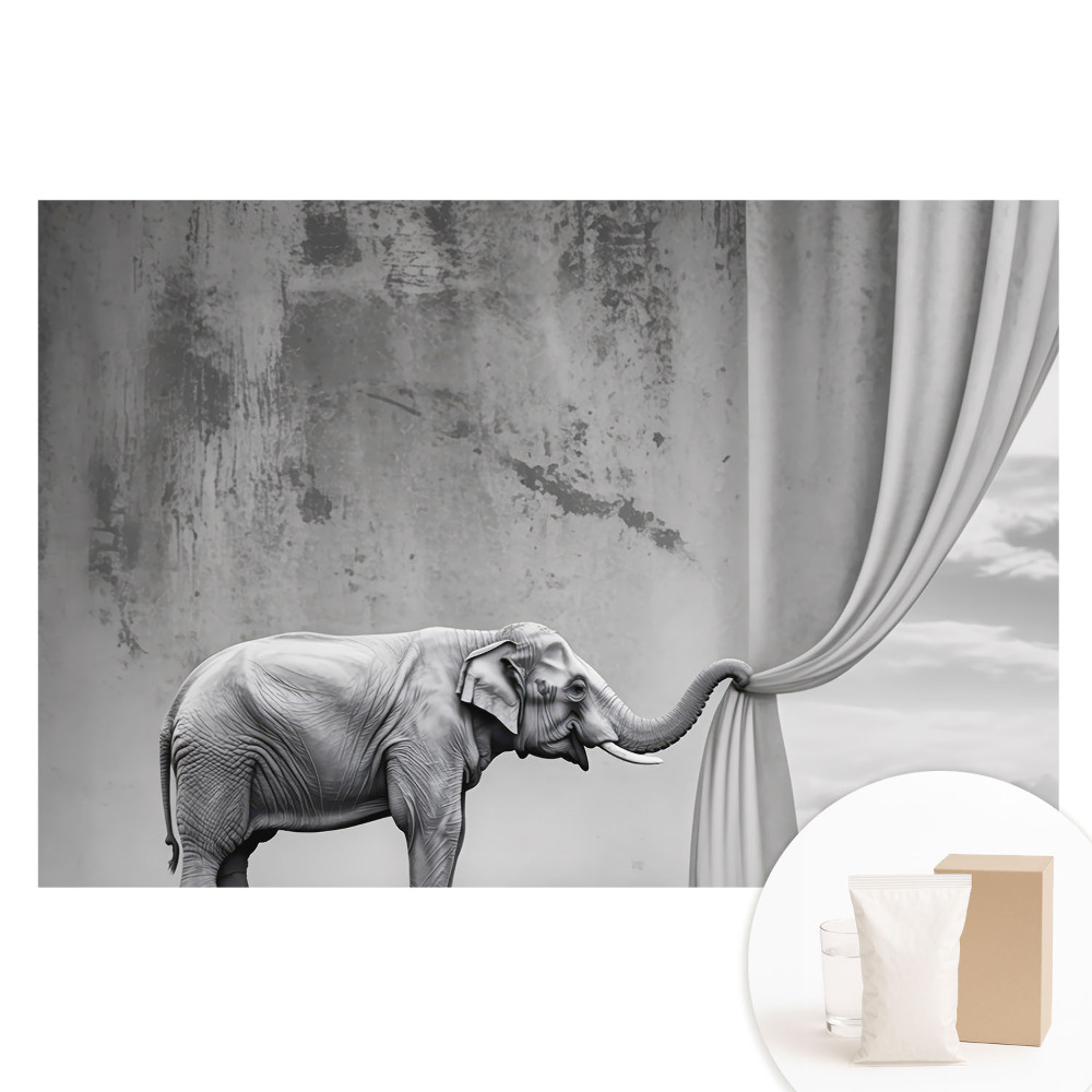 Papier peint intissé imprimé Un éléphant dans un monde surréaliste