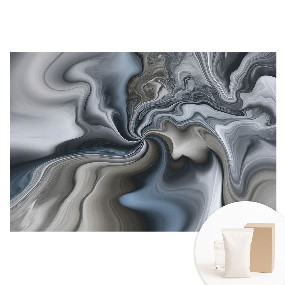 Papier peint photo sur tissu non tissé Des tourbillons abstraits de gris