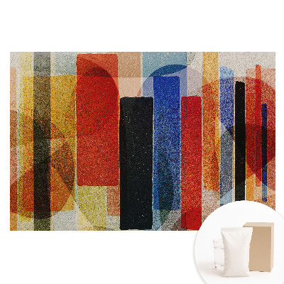 Papier peint intissé aux motifs géométriques abstraits colorés