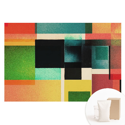 Papier peint photo sur tissu non tissé formes géométriques colorées