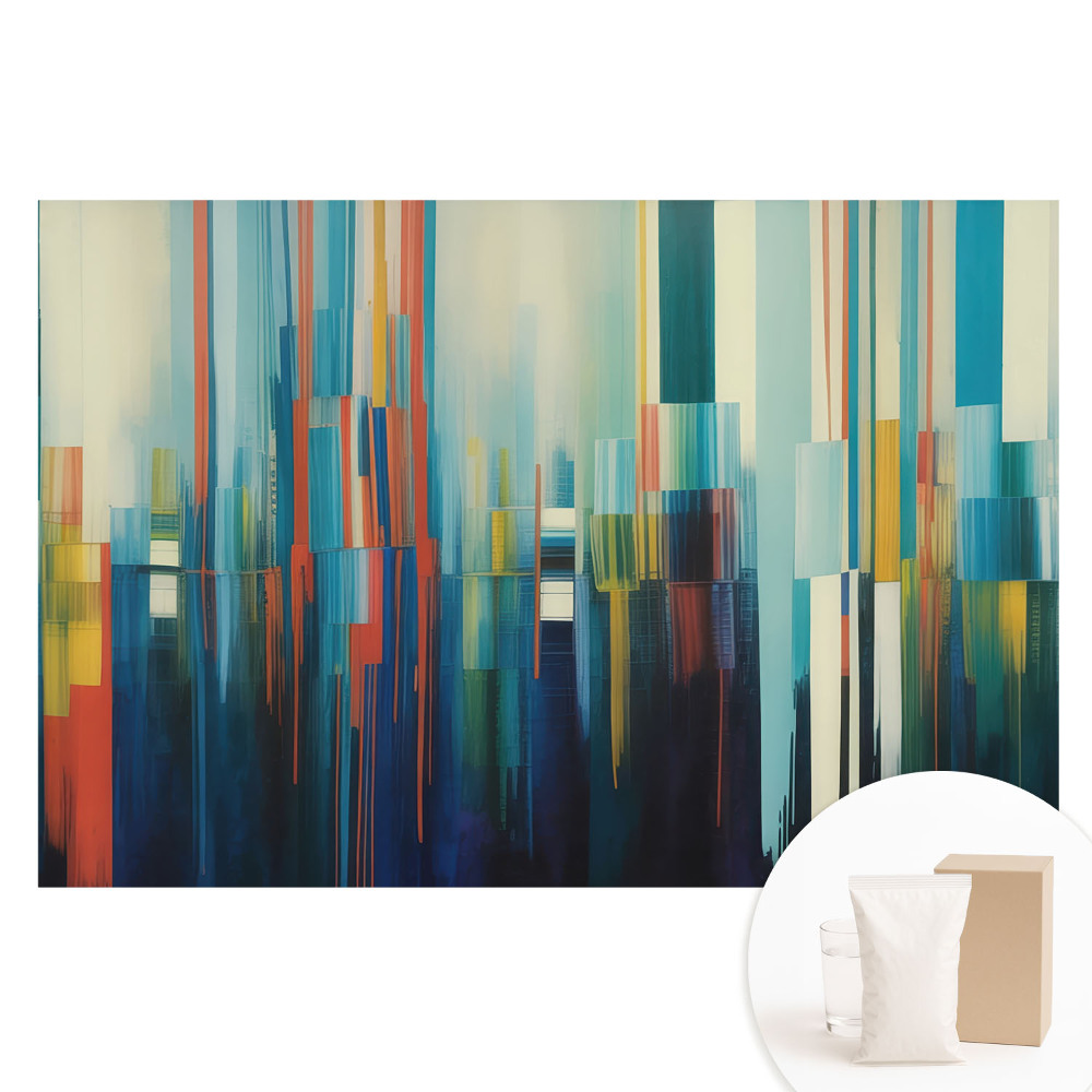 Papier peint photo grand format motif de rayures verticales abstraites colorées