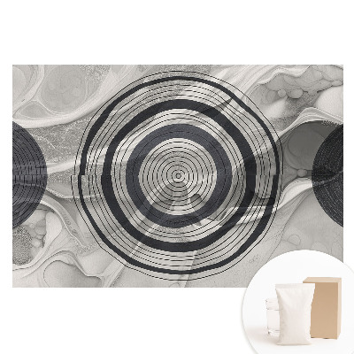 Papier peint photo grand format Abstraction tonale de cercles concentriques