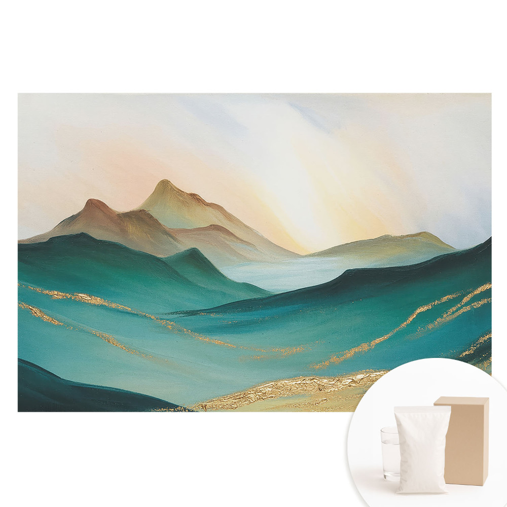 Papier peint panoramique Montagnes et abstraction