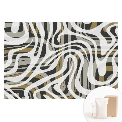 Papier peint photo sur tissu non tissé Lignes expressives, teintes chaudes, abstraction