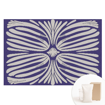 Papier peint intissé Motifs floraux symétriques sur fond violet
