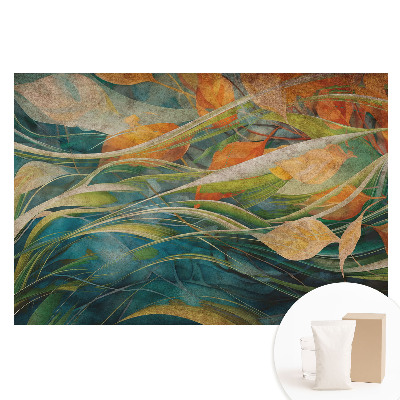 Papier peint intissé à motif de feuilles naturelles sur l'eau