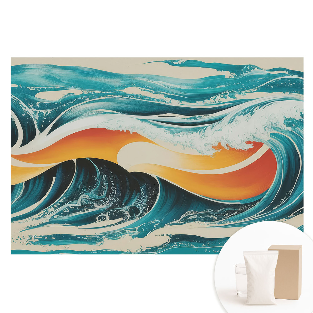 Papier peint intissé océan abstrait d'énergie