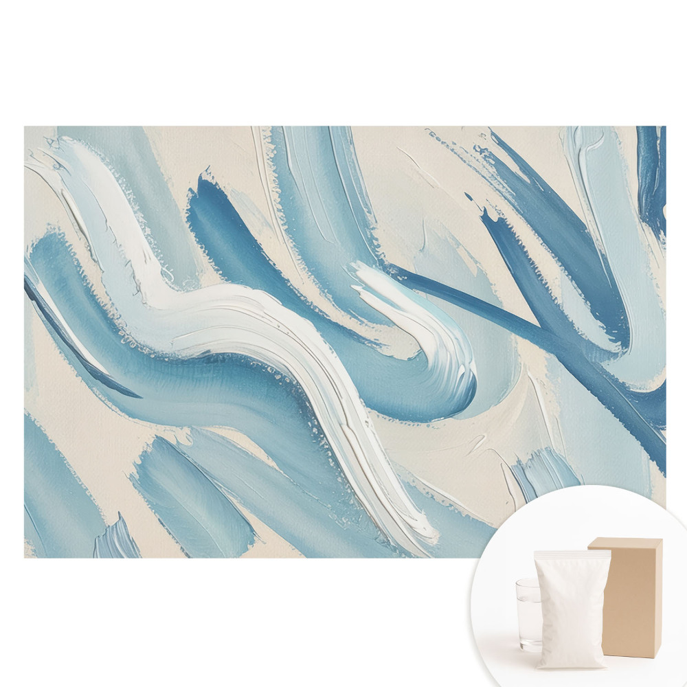 Papier peint photo grand format motif abstrait à rayures bleues
