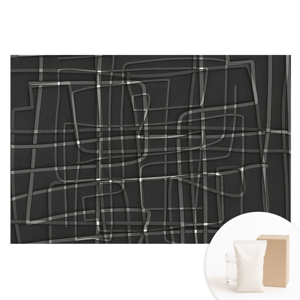 Papier peint photographique sur tissu non tissé Géométrie et rythme sur fond sombre