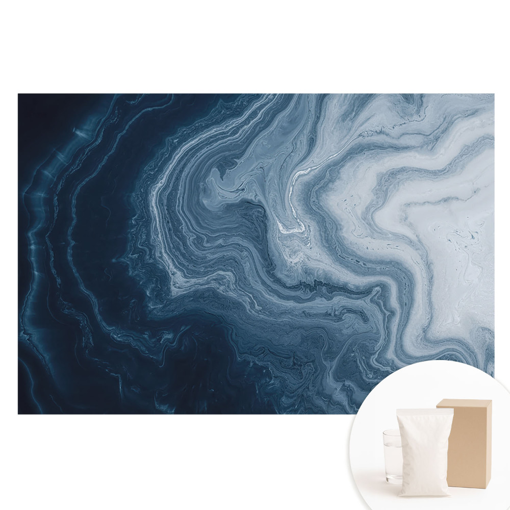 Papier peint intissé imprimé vagues de marbre abstraites